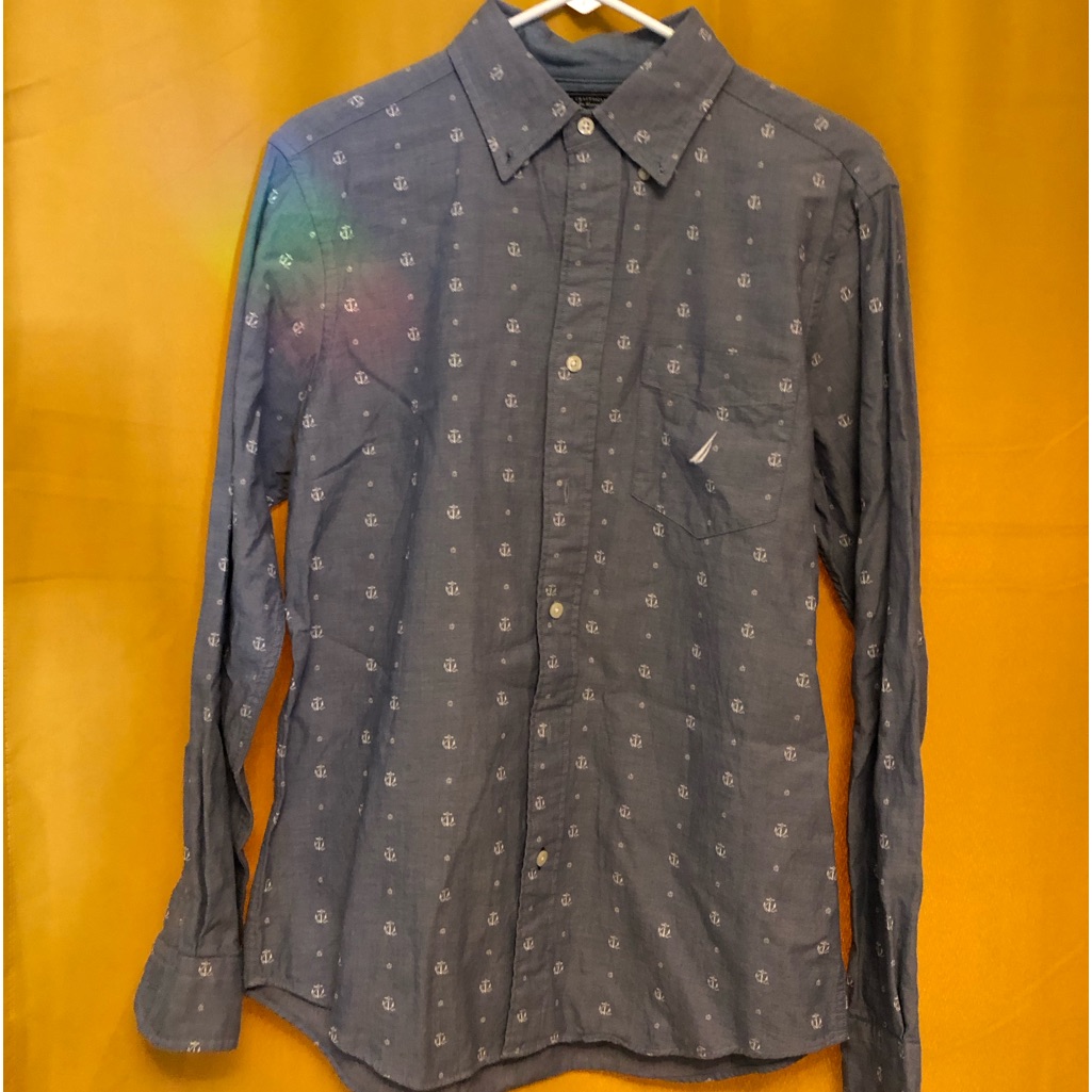 Small Nautica Men’s Dress Shirt - Anchors